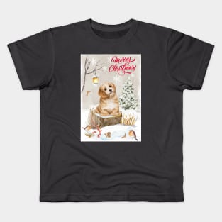 Lhasa Apso Merry Christmas Santa Dog Kids T-Shirt